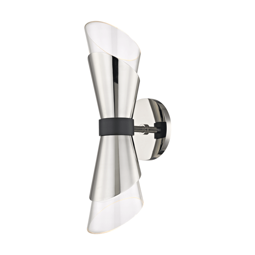 Steel with Clear Glass Shade Wall Sconce - LV LIGHTING