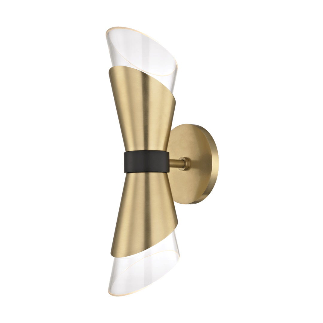 Steel with Clear Glass Shade Wall Sconce - LV LIGHTING