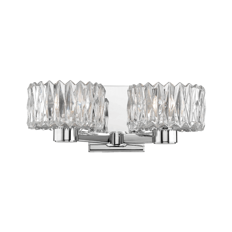 Polished Chrome with Clear Glass Shade Vanity Light - LV LIGHTING