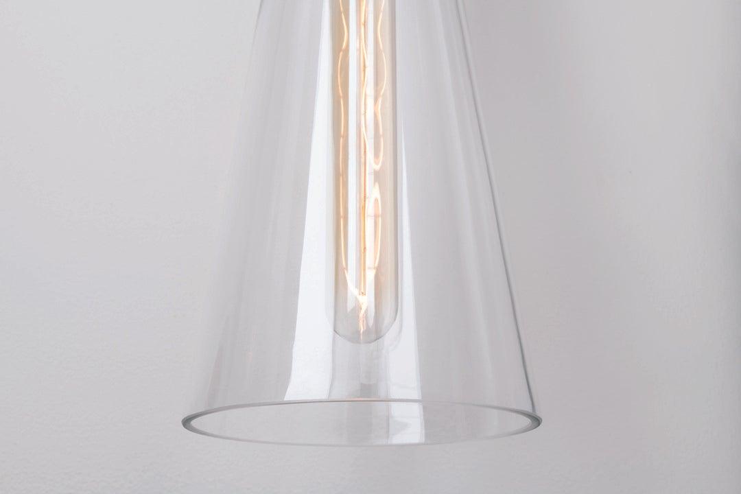 Steel with Clear Glass Shade Wall Sconce - LV LIGHTING