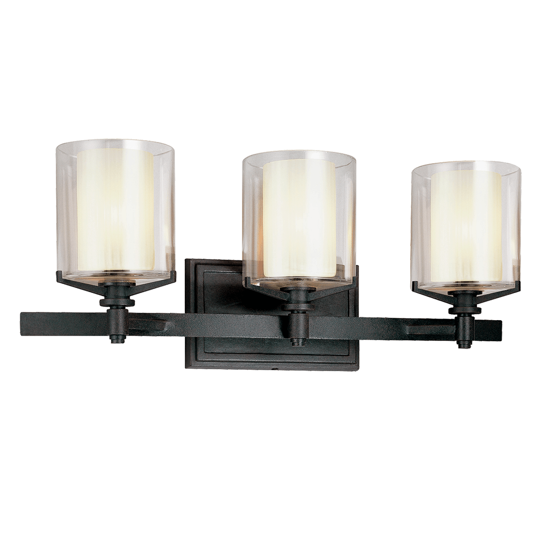 French Iron with Clear Glass Shade Vanity Light - LV LIGHTING