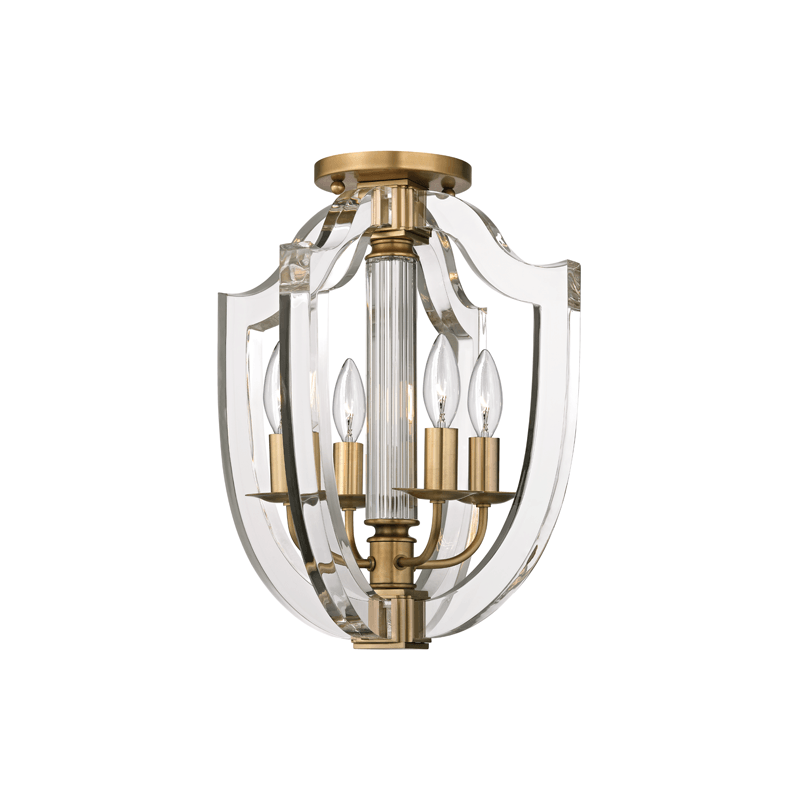 Steel with Clear Acrylic Frame Flush Mount - LV LIGHTING