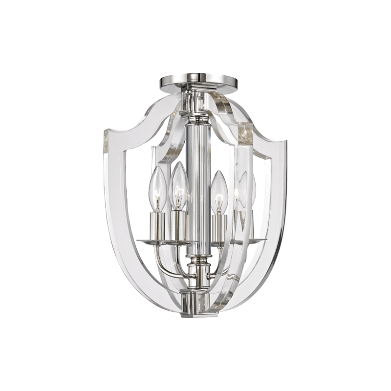 Steel with Clear Acrylic Frame Flush Mount - LV LIGHTING