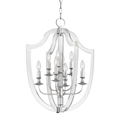 Steel with Clear Acrylic Frame Pendant - LV LIGHTING