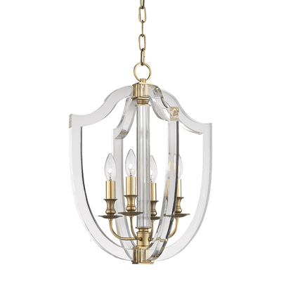 Steel with Clear Acrylic Frame Pendant - LV LIGHTING