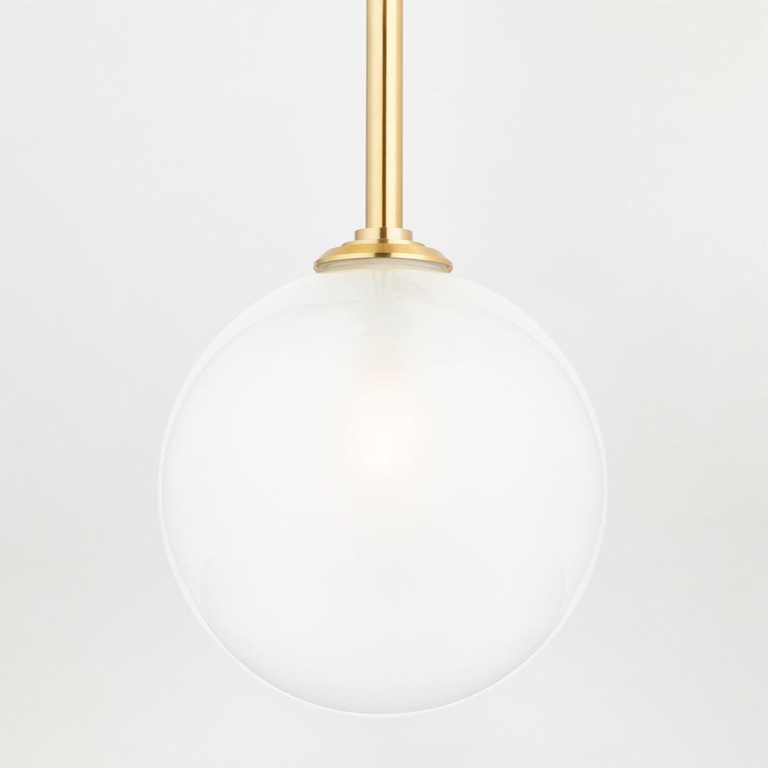 Steel with Frosted Glass Globe Wall Sconce - LV LIGHTING