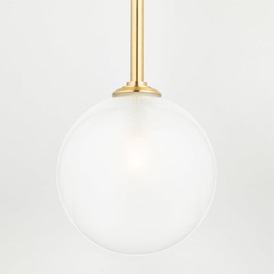 Steel with Frosted Glass Globe Wall Sconce - LV LIGHTING