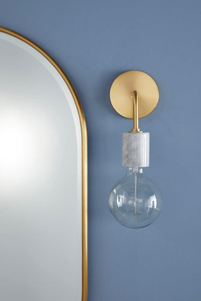 Steel with Marble Wall Sconce - LV LIGHTING