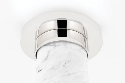 Steel with Marble Flush Mount - LV LIGHTING