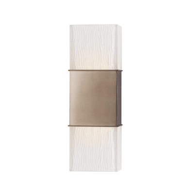 Steel with Textured Glass Shade Wall Sconce - LV LIGHTING
