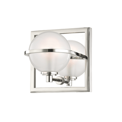 Steel Square Frame with Frosted Glass Shade Wall Sconce - LV LIGHTING