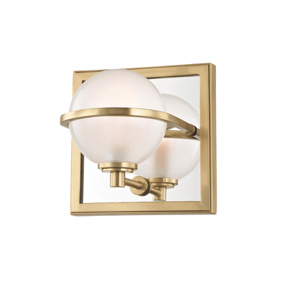 Steel Square Frame with Frosted Glass Shade Wall Sconce - LV LIGHTING