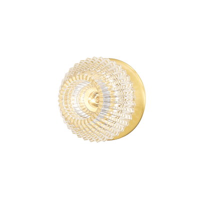 Steel with Clear Glass Shade Round Wall Sconce - LV LIGHTING