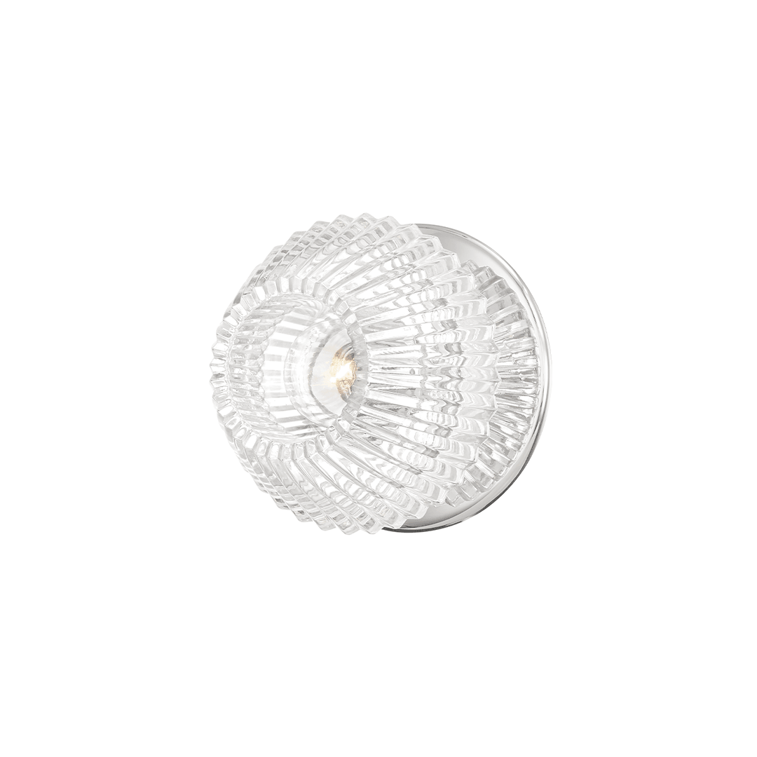 Steel with Clear Glass Shade Round Wall Sconce - LV LIGHTING