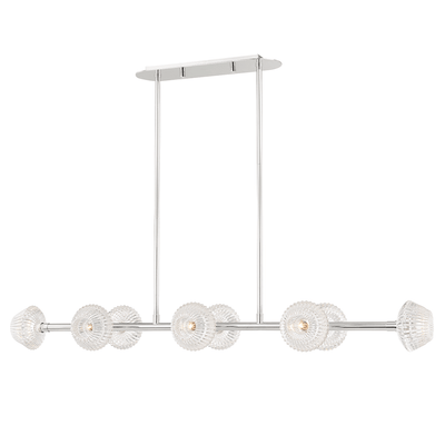 Steel with Clear Glass Shade Linear Pendant - LV LIGHTING