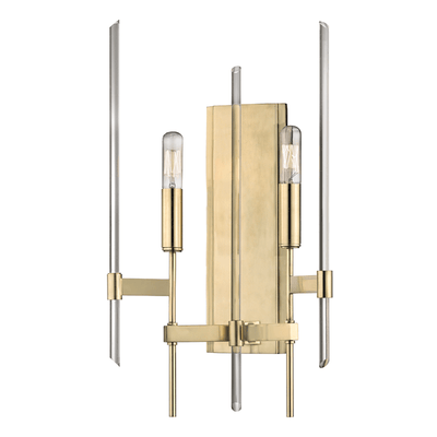 Steel with Clear Glass Rod Wall Sconce - LV LIGHTING