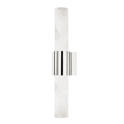 Steel with Cylindrical Alabaster Wall Sconce - LV LIGHTING
