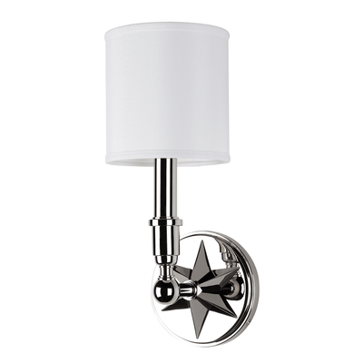 Steel Star Canopy with Fabric Shade Wall Sconce - LV LIGHTING