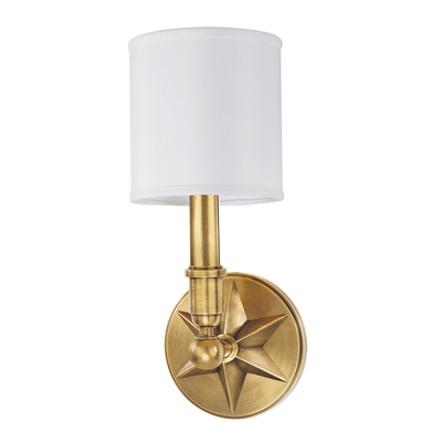 Steel Star Canopy with Fabric Shade Wall Sconce - LV LIGHTING