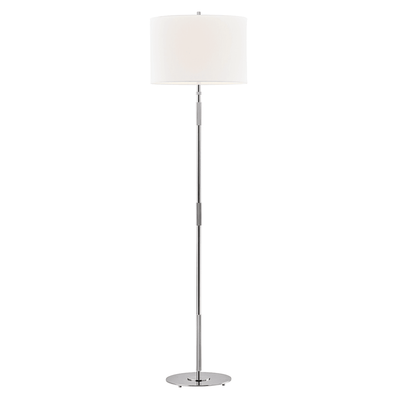 Steel Rod with White Fabric Shade Floor Lamp - LV LIGHTING