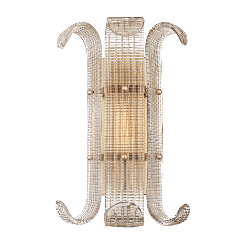 Steel with Light Bronze Bent Glass Shade Wall Sconce - LV LIGHTING