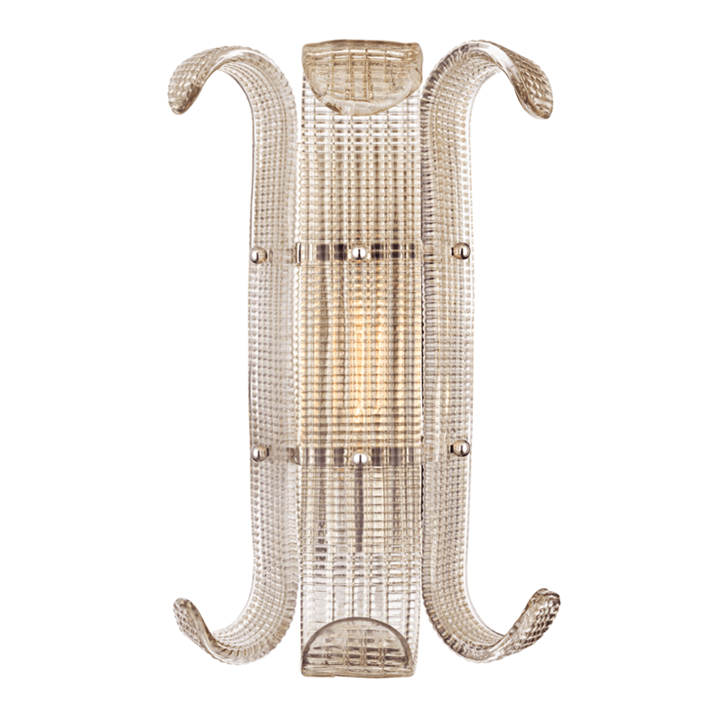 Steel with Light Bronze Bent Glass Shade Wall Sconce - LV LIGHTING