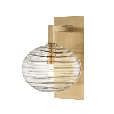 Steel with Clear Glass Shade Wall Sconce - LV LIGHTING