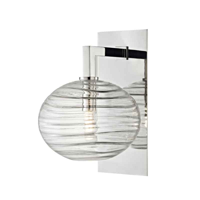 Steel with Clear Glass Shade Wall Sconce - LV LIGHTING