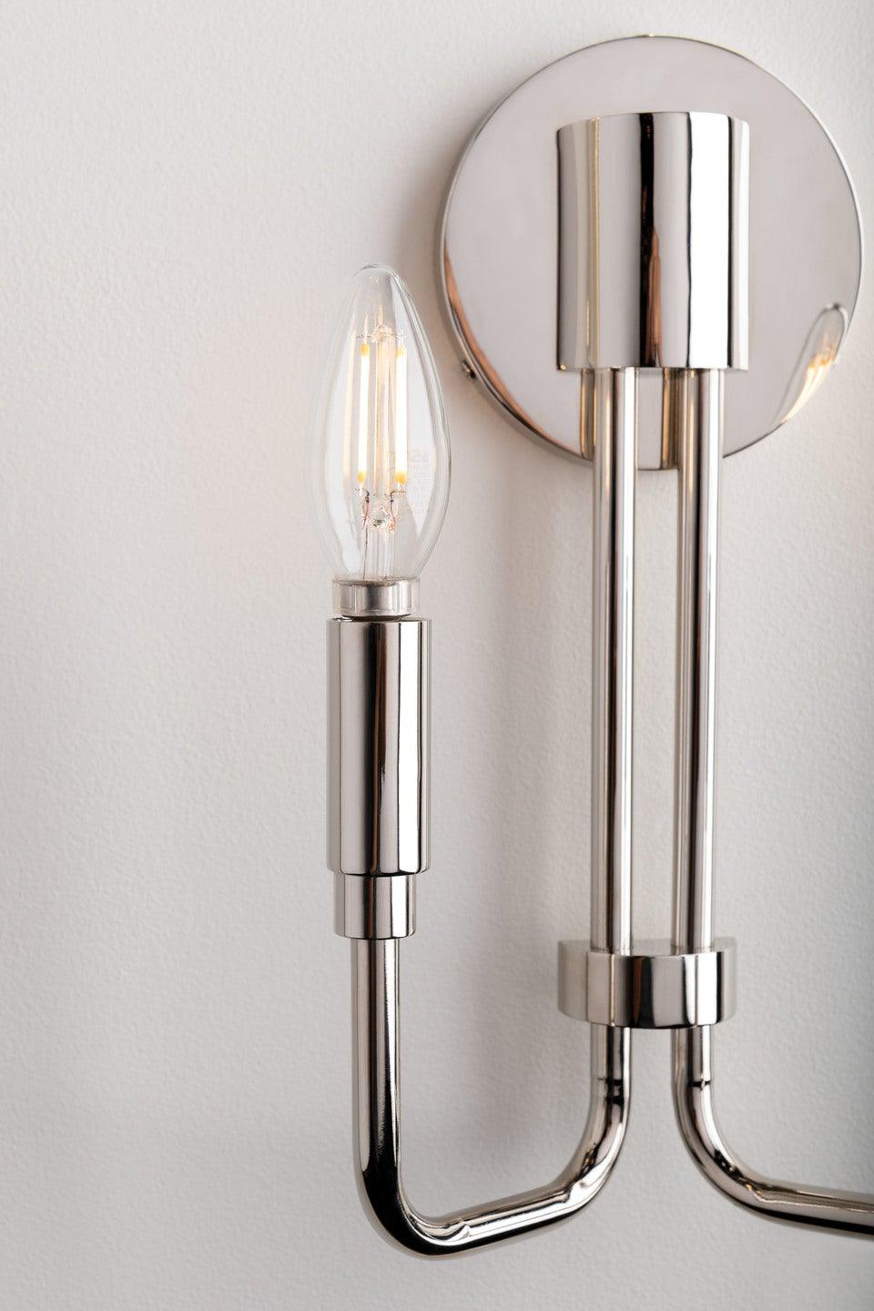 Steel with Rounded Edge Arm Wall Sconce - LV LIGHTING