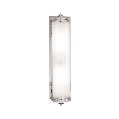 Steel with Frosted Cylindrical Glass Shade Wall Sconce - LV LIGHTING