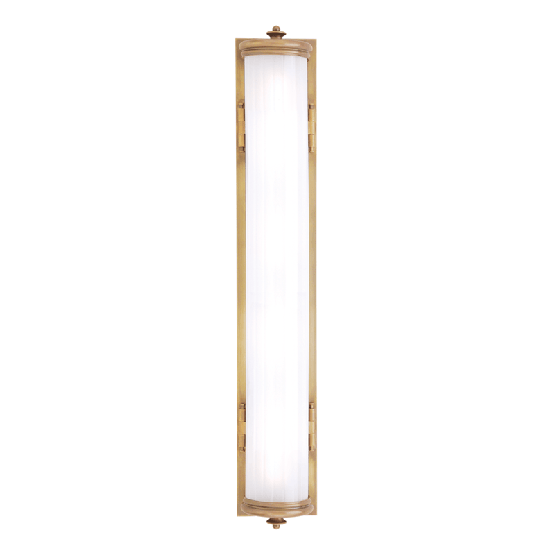 Steel with Frosted Cylindrical Glass Shade Wall Sconce - LV LIGHTING