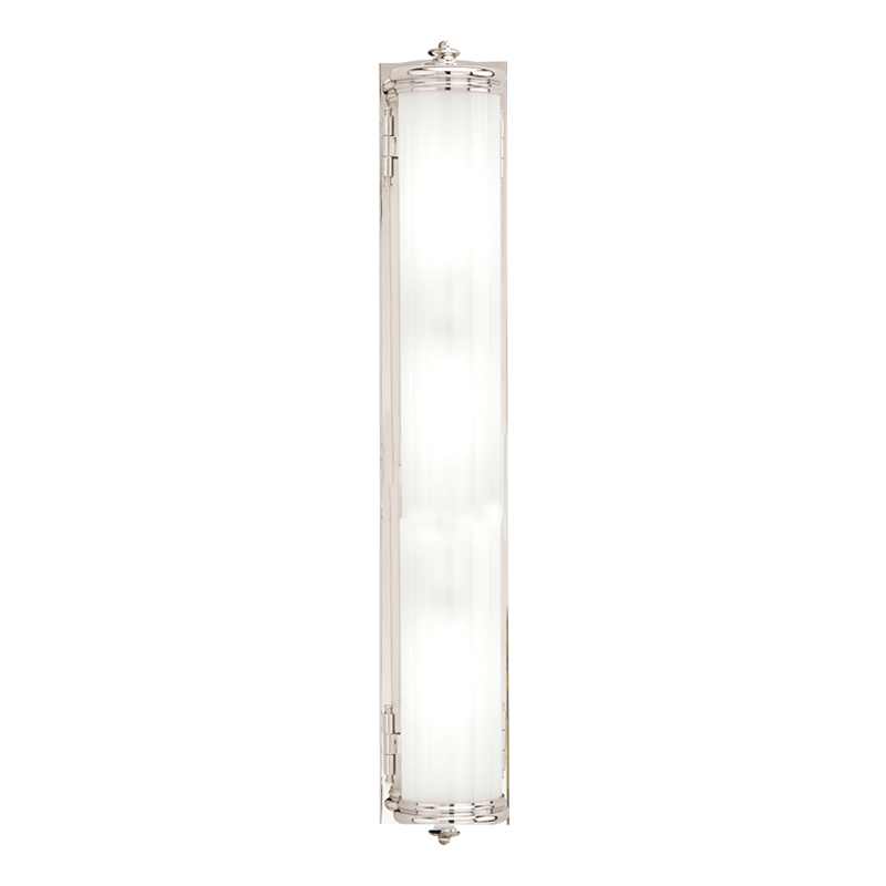 Steel with Frosted Cylindrical Glass Shade Wall Sconce - LV LIGHTING