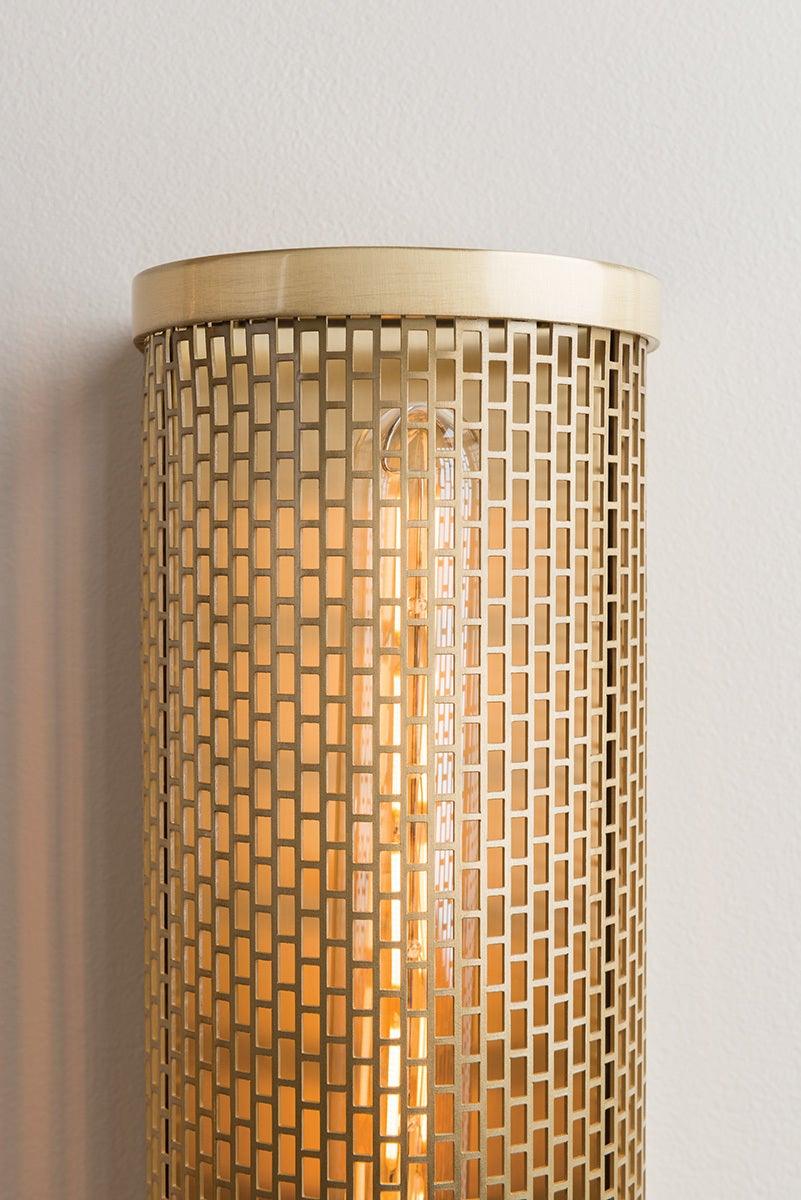 Steel with Mesh Shade Wall Sconce - LV LIGHTING