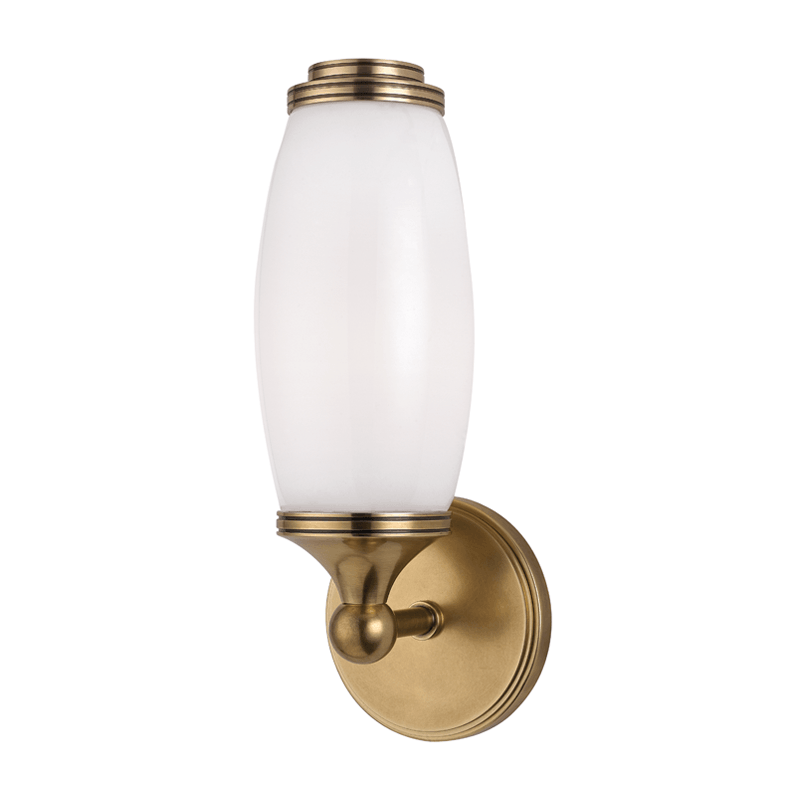 Steel with Frosted Glass Shade Wall Sconce - LV LIGHTING