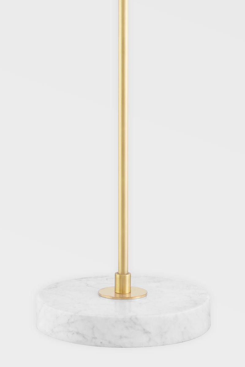 Aged Brass with Marble Floor Lamp - LV LIGHTING