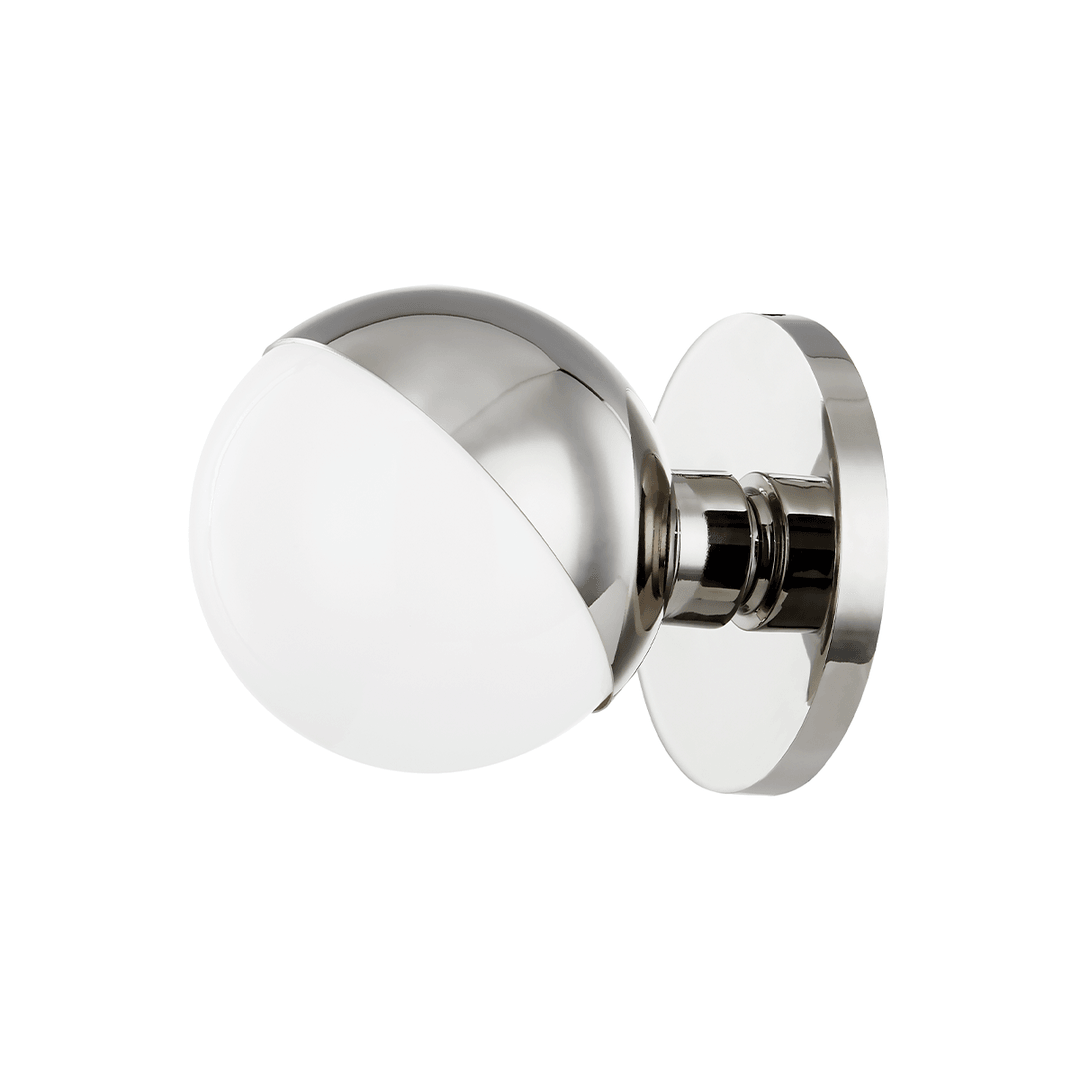 Steel with Frosted Glass Globe Wall Sconce - LV LIGHTING