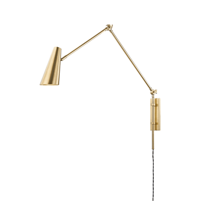 Steel with Adjustable Arm Plug In Wall Sconce - LV LIGHTING