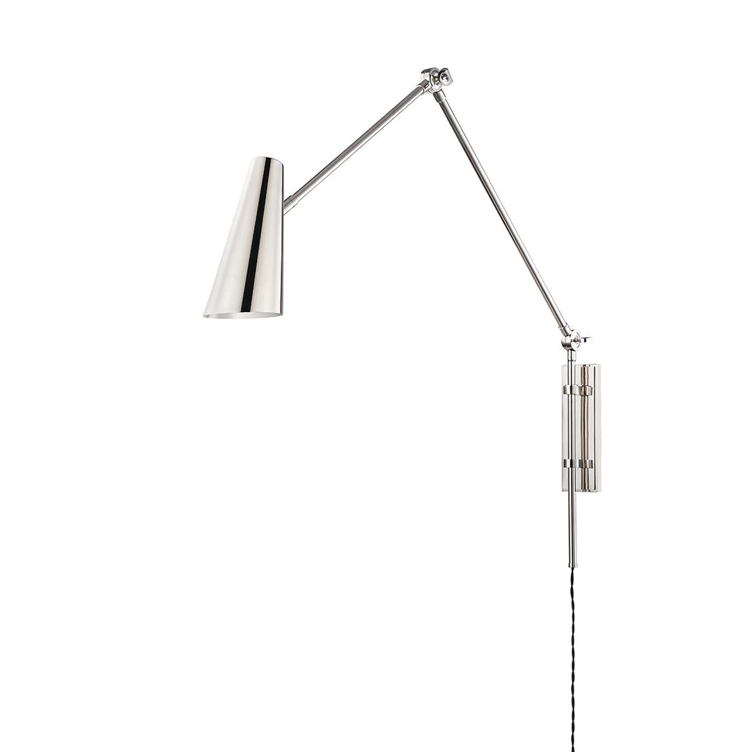 Steel with Adjustable Arm Plug In Wall Sconce - LV LIGHTING