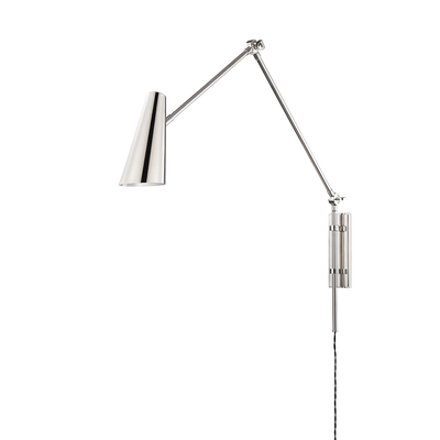 Steel with Adjustable Arm Plug In Wall Sconce - LV LIGHTING