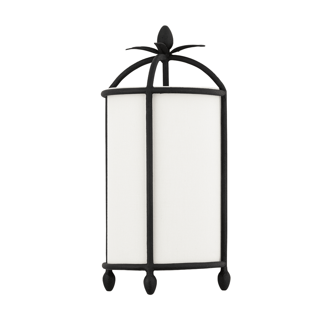 Steel Frame with White Fabric Shade Wall Sconce - LV LIGHTING