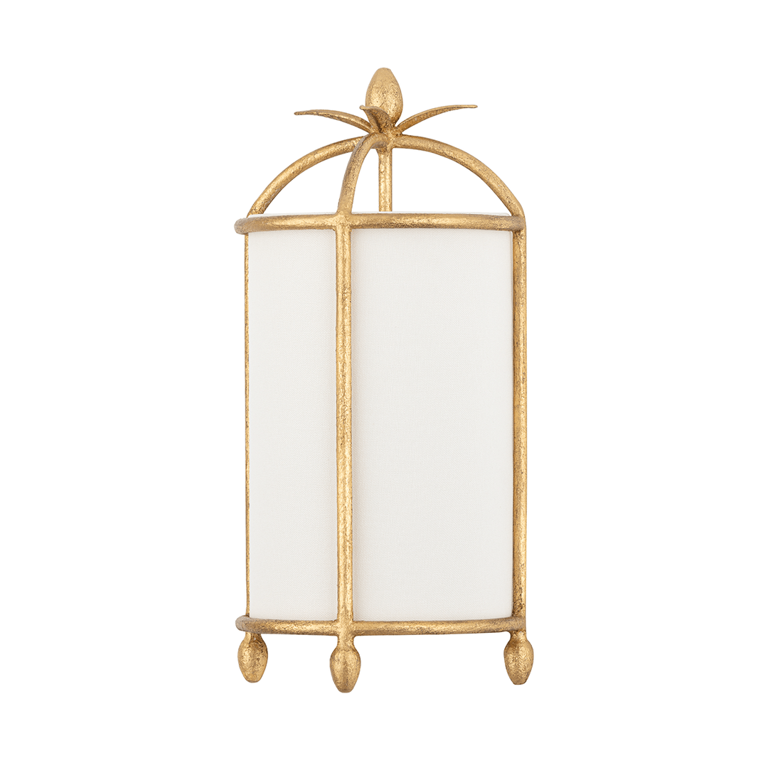 Steel Frame with White Fabric Shade Wall Sconce - LV LIGHTING