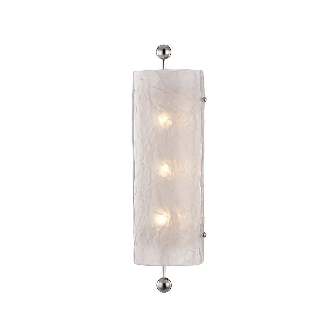 Steel with Textured Frosted Glass Shade Wall Sconce - LV LIGHTING