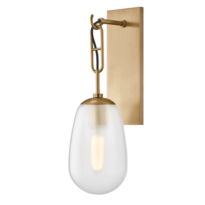 Steel with Clear Glass Shade Wall Sconce - LV LIGHTING