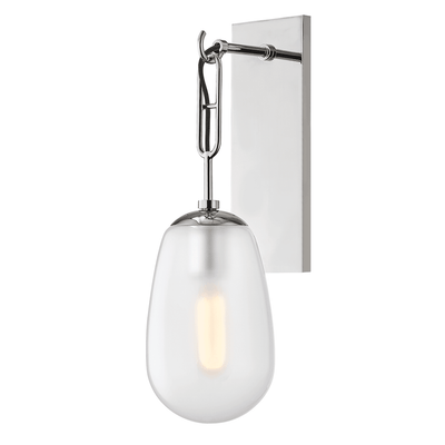 Steel with Clear Glass Shade Wall Sconce - LV LIGHTING