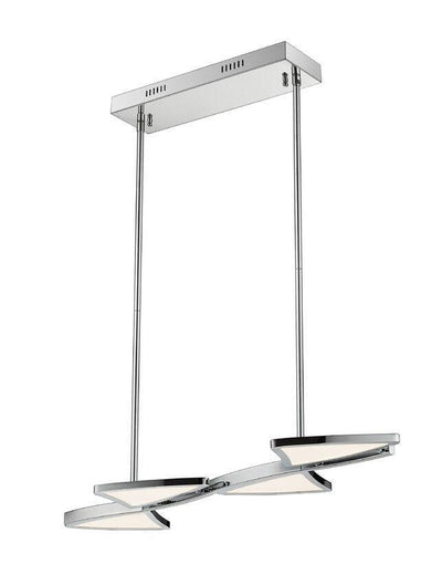 LED Cutting Edge Chrome Linear Pendant - LV LIGHTING