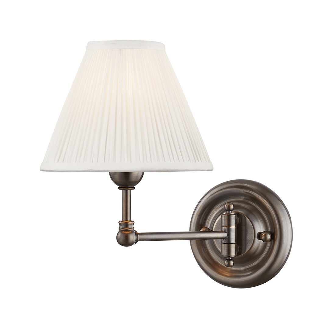 Steel Adjustable Arm with Fabric Shade Wall Sconce - LV LIGHTING