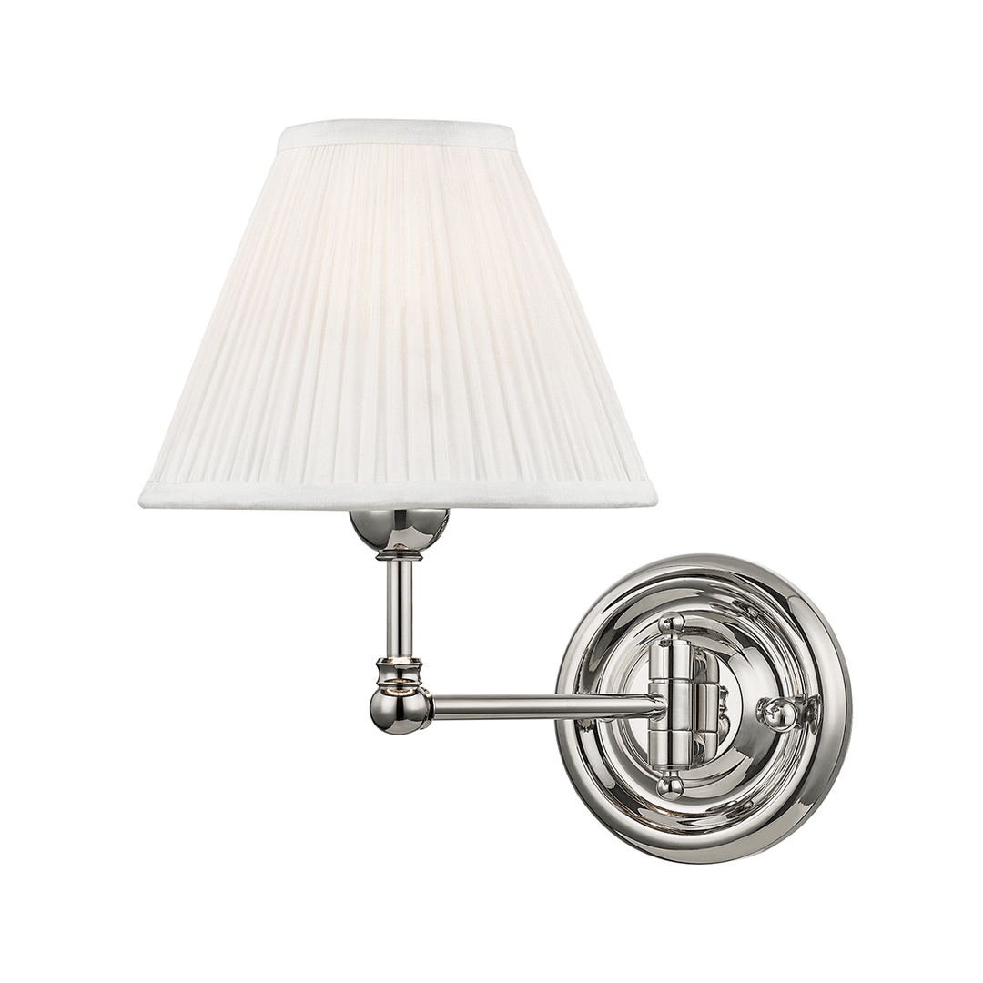 Steel Adjustable Arm with Fabric Shade Wall Sconce - LV LIGHTING