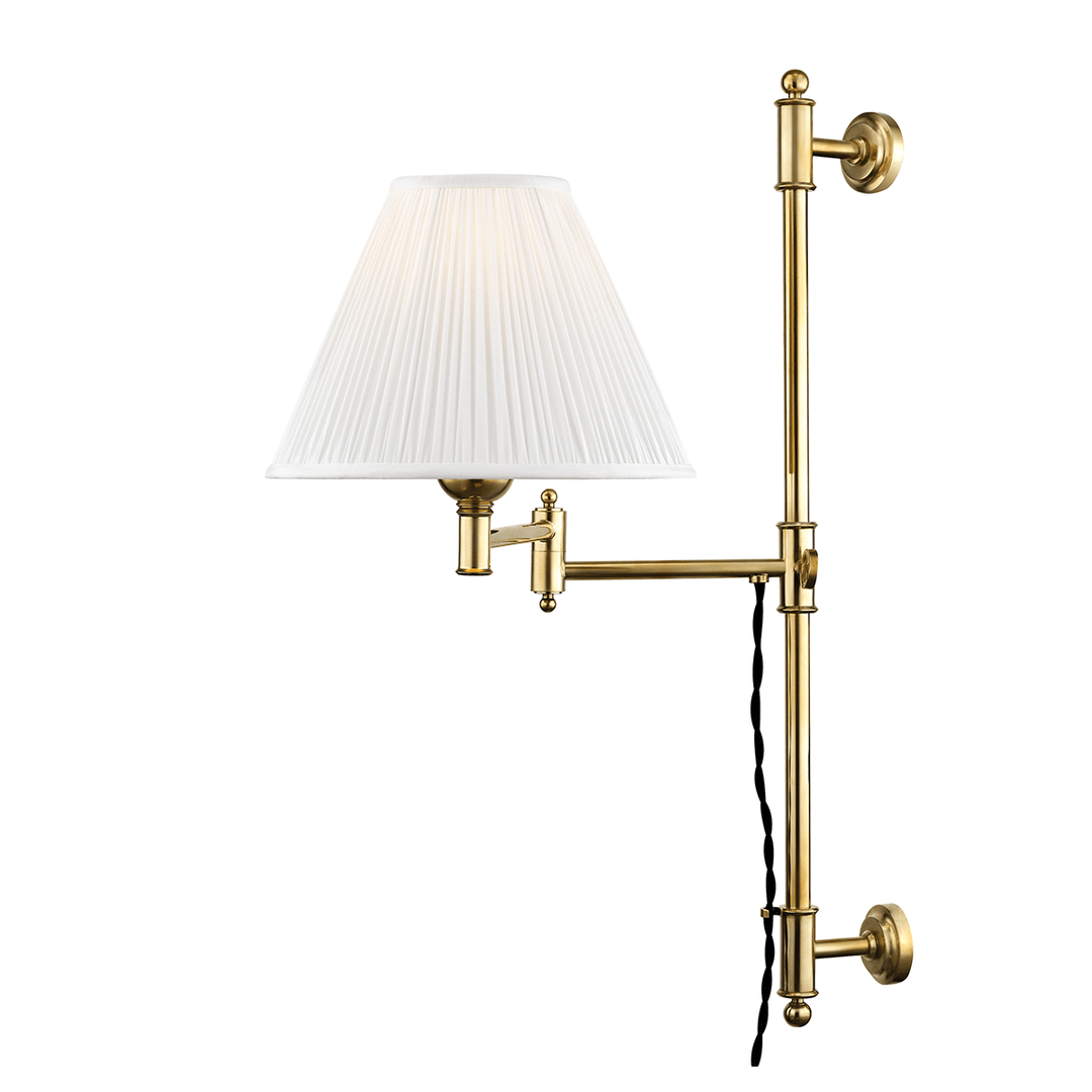 Steel with Adjustable Arm Plug In Wall Sconce - LV LIGHTING