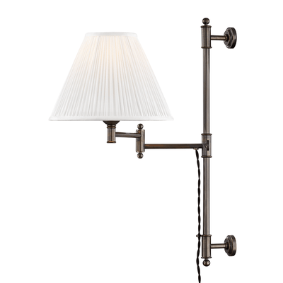 Steel with Adjustable Arm Plug In Wall Sconce - LV LIGHTING