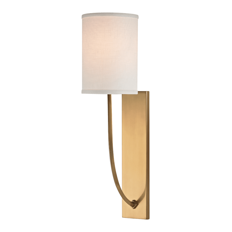 Steel Curve Arm with Fabric Drum Shade Wall Sconce - LV LIGHTING